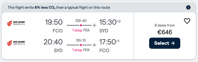 Cheap flight from Rome (FCO), Italy to Sydney (SYD), Australia from €608 Roundtrip.